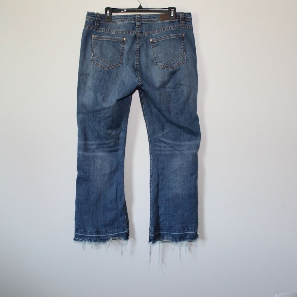 Rock & Roll Cowgirl High Rise Trouser Jeans Raw Hem Women's 36 x 32 H12958 - Picture 7 of 12